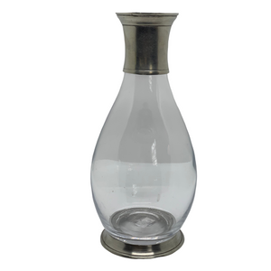 Pewter and Glass Tall Wine Carafe - MATCH
